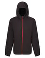 Heren Hooded Fleece Vest Regatta TRF690 zwart-rood